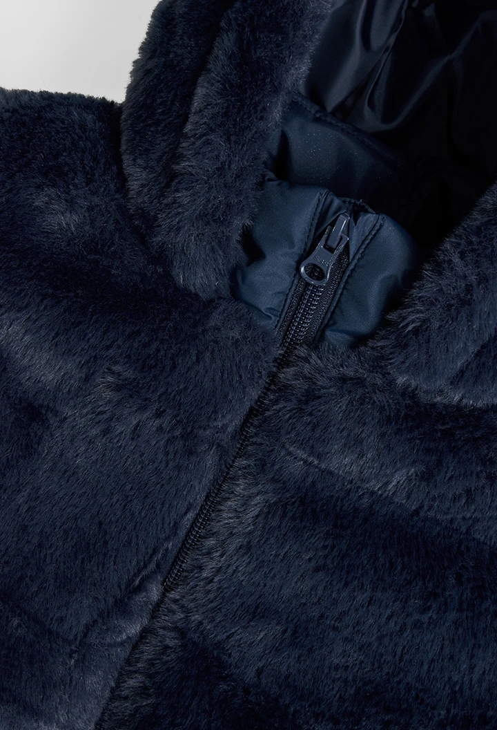 Parka en toile technique pour fille