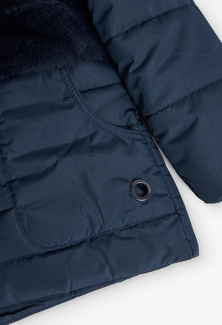 Parka en toile technique pour fille