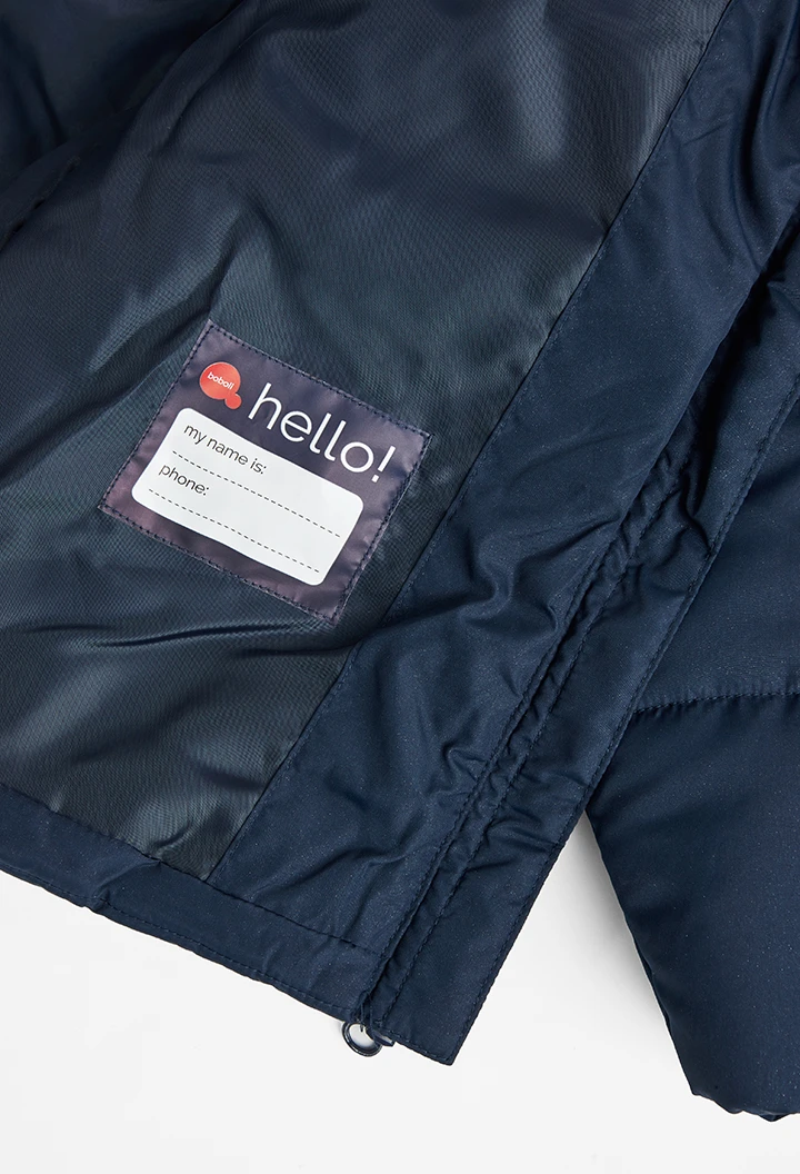Parka en toile technique pour fille