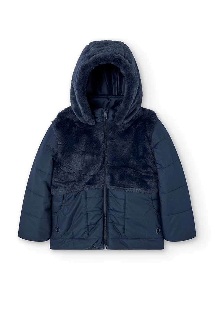 Parka en toile technique pour fille