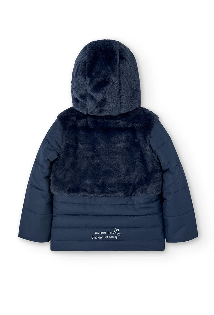 Parka en toile technique pour fille