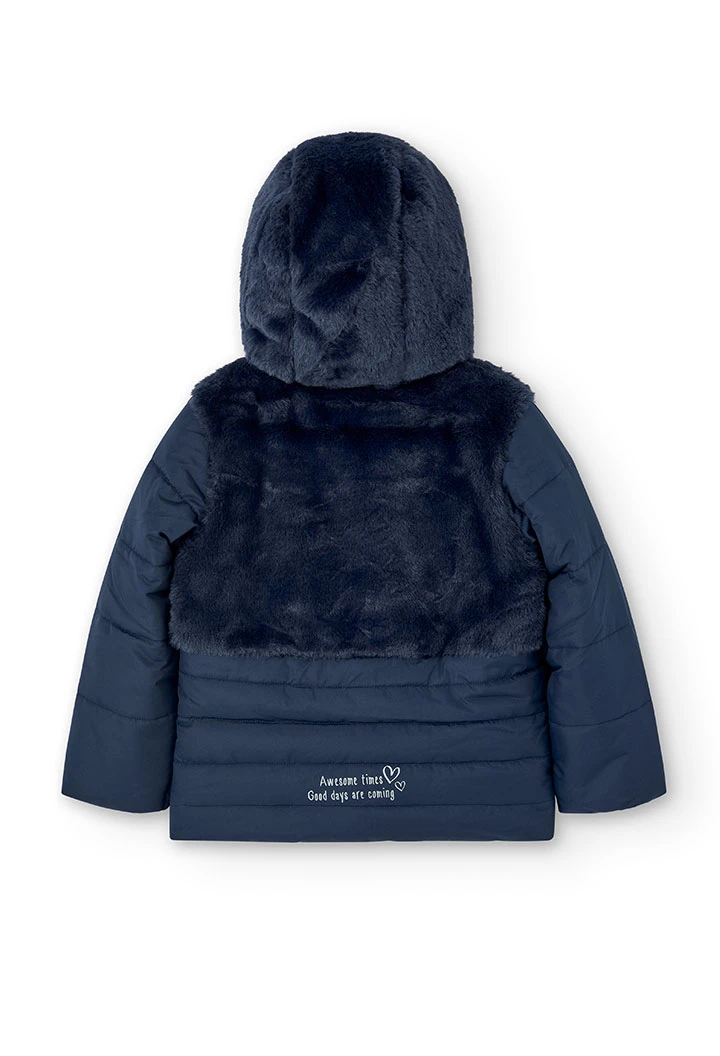 Parka tecido técnico para menina
