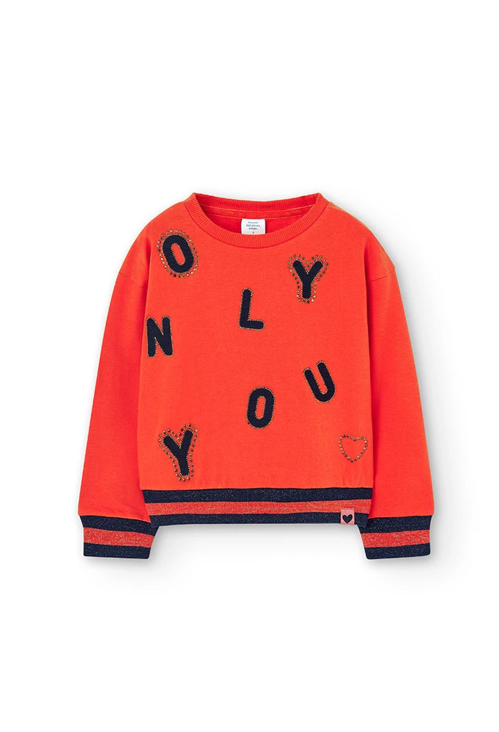 Sweat en molleton "lettres" pour fille
