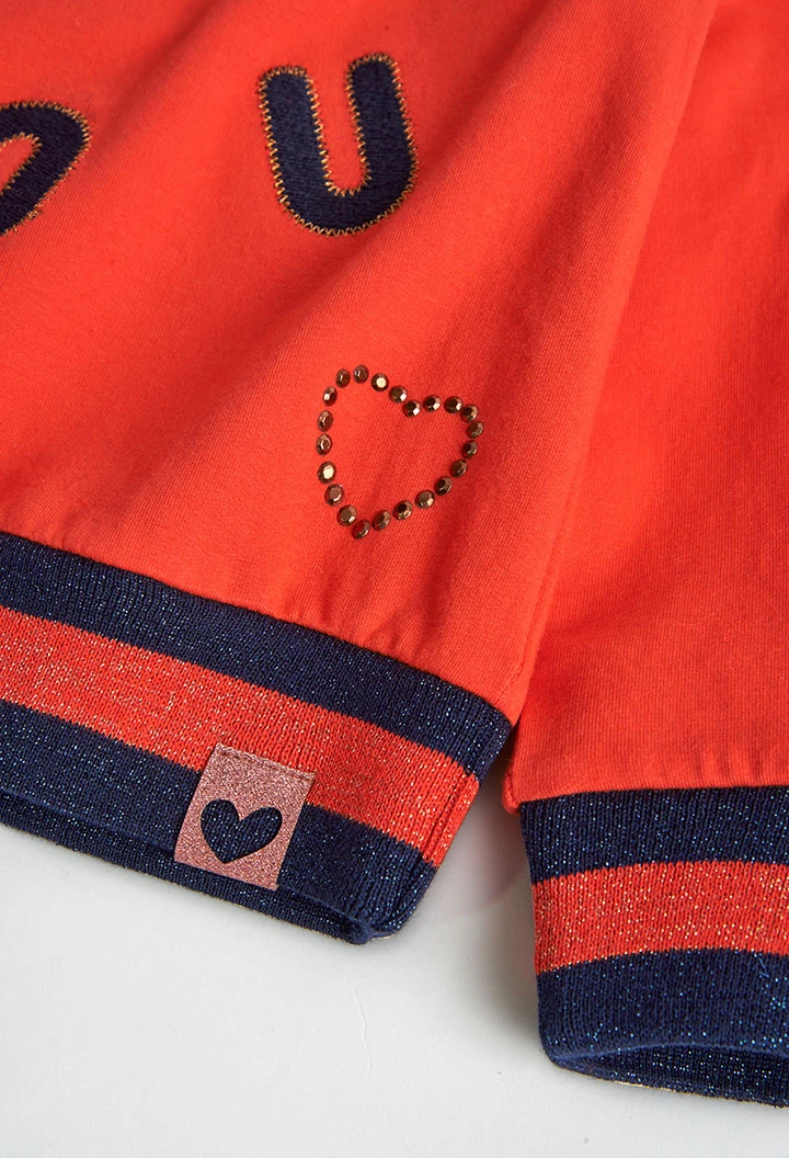Sweat en molleton "lettres" pour fille