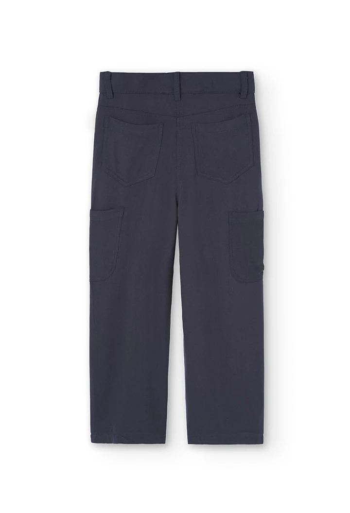 Girl's grey viscose trousers
