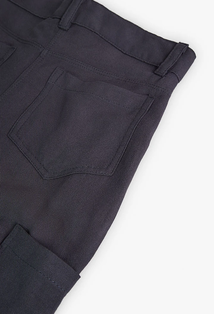 Pantalon fille en viscose, gris