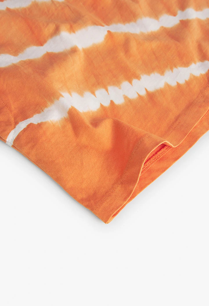 Robe tricotée à bretelles pour bébé fille en orange
