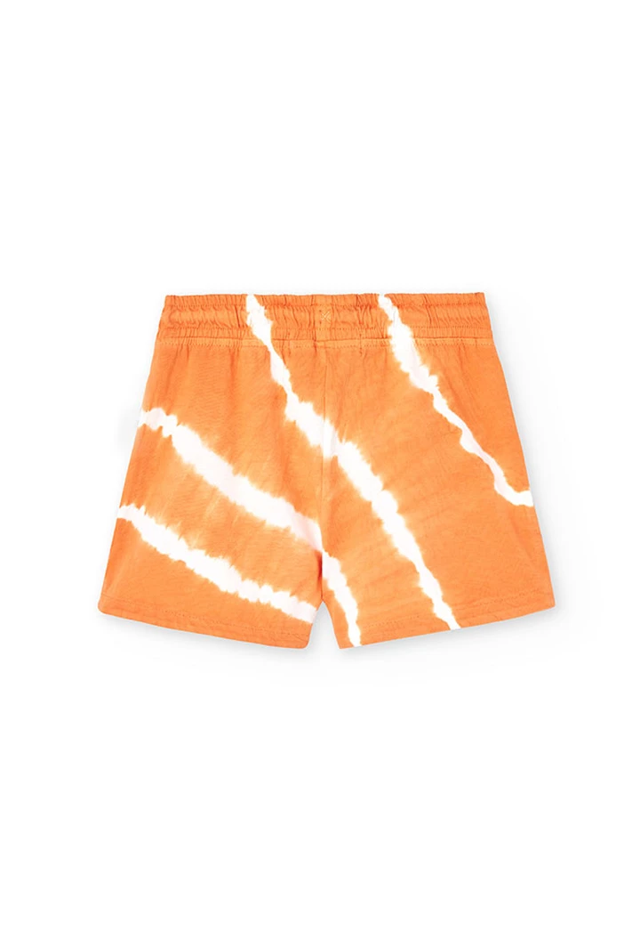 Short tricoté fille, orange