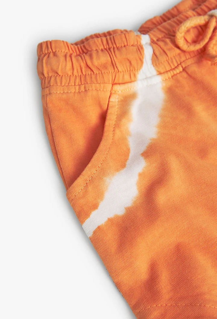 Short tricoté fille, orange
