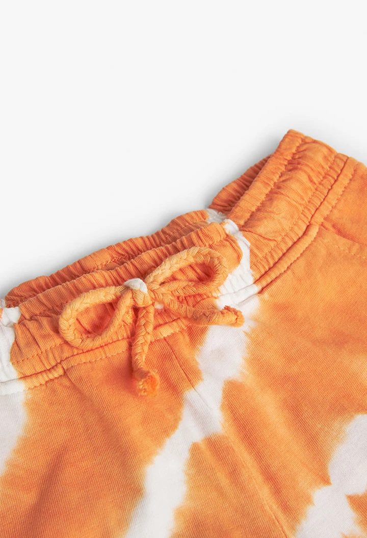 Short tricoté fille, orange