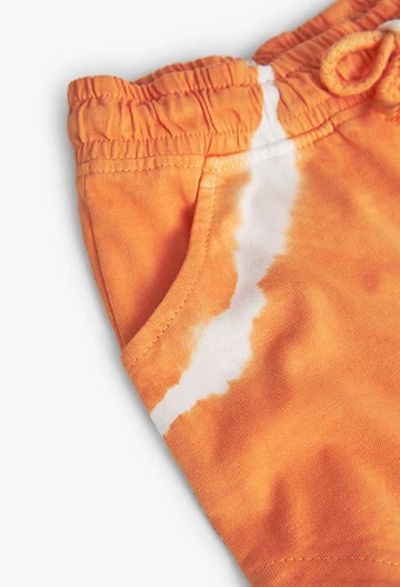 Pantalons curts de punt de nena en taronja