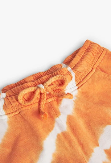 Pantalons curts de punt de nena en taronja
