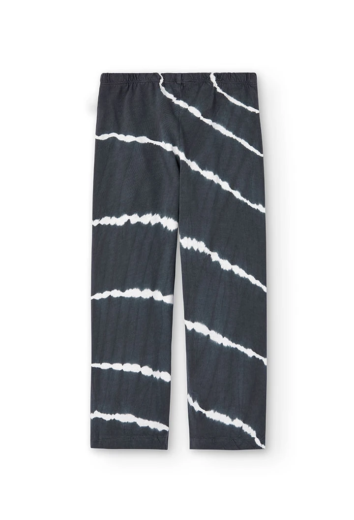 Pantalon tricoté gris pour fille