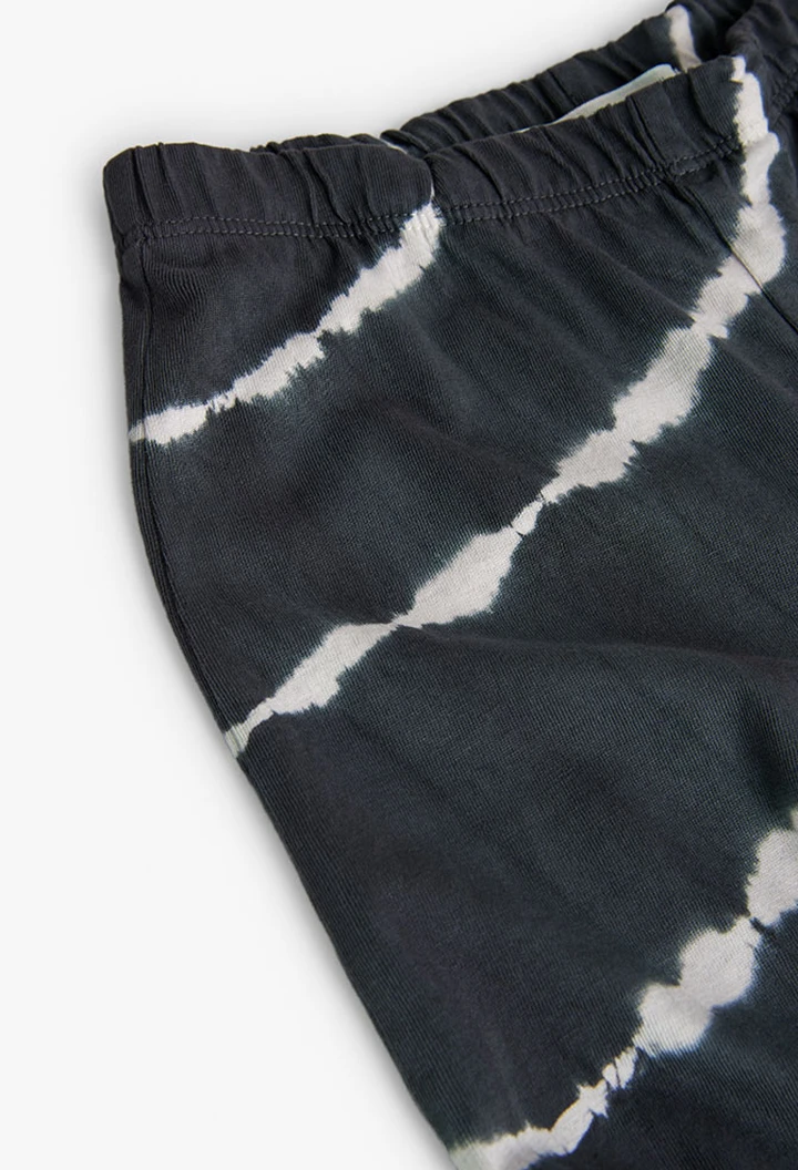 Pantalon tricoté gris pour fille