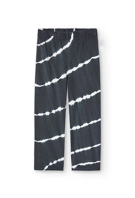 Girl's grey knit trousers