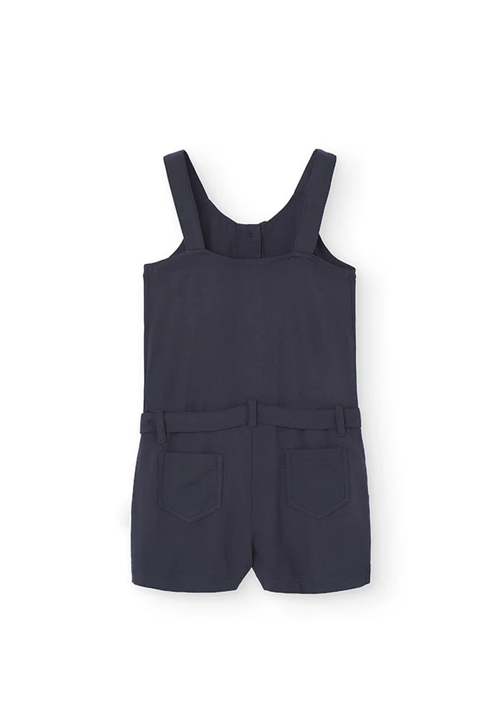 Combinaison fille en viscose à bretelles, grise