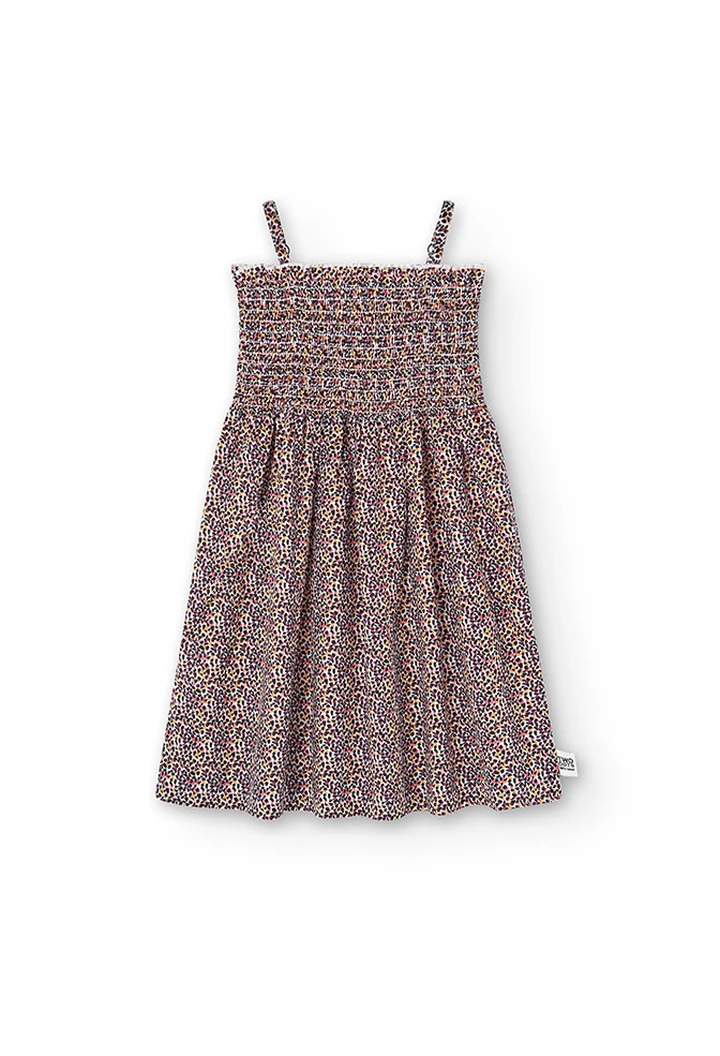 Robe en tissu imprimé pour fille