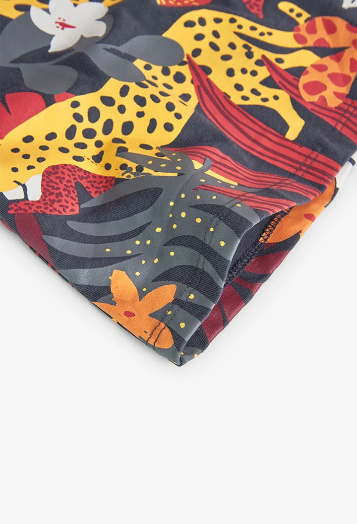 Robe tricotée à bretelles pour bébé fille en gris
