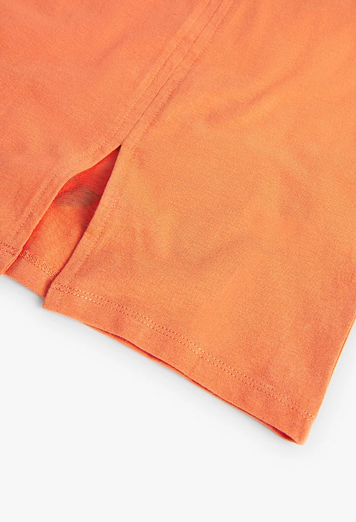 Camisola de malha de menina em laranja