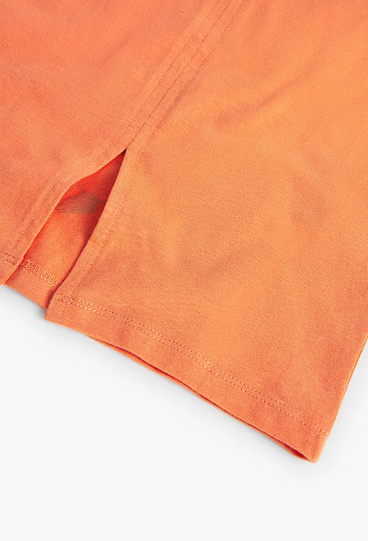 T-shirt tricoté pour fille en orange