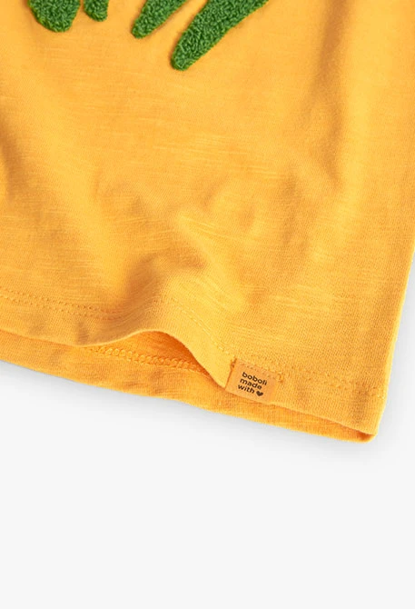 Camisola de malha para menina em amarelo