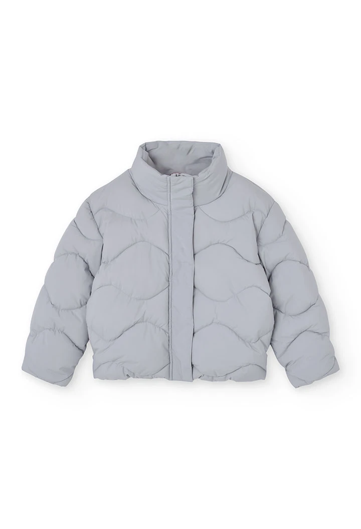 Girl´s technical fabric grey parka