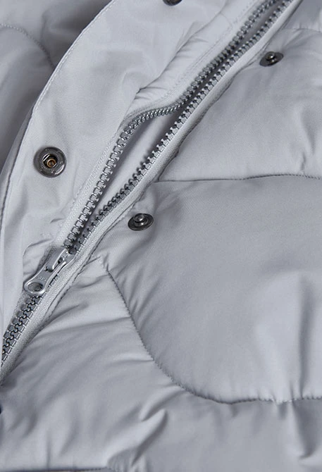 Mädchen Parka aus technischem Gewebe in Grau