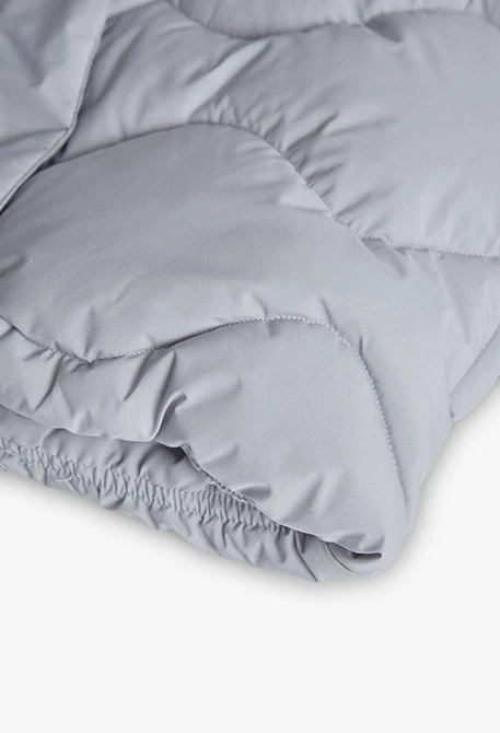 Parka bambina tessuto tecnico grigio