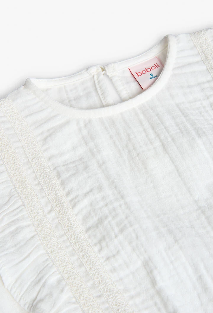 Mädchenbluse in Weiß