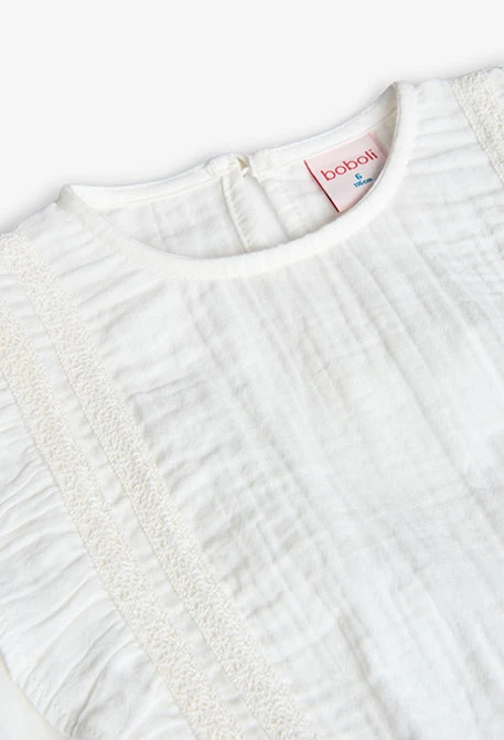 Mädchenbluse in Weiß