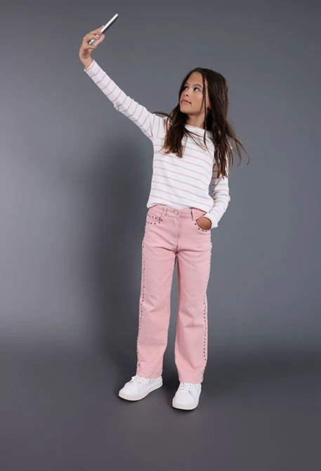 Pantalón niña rosa