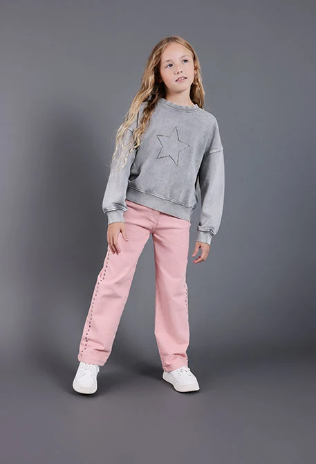 Pantalone rosa per bambina