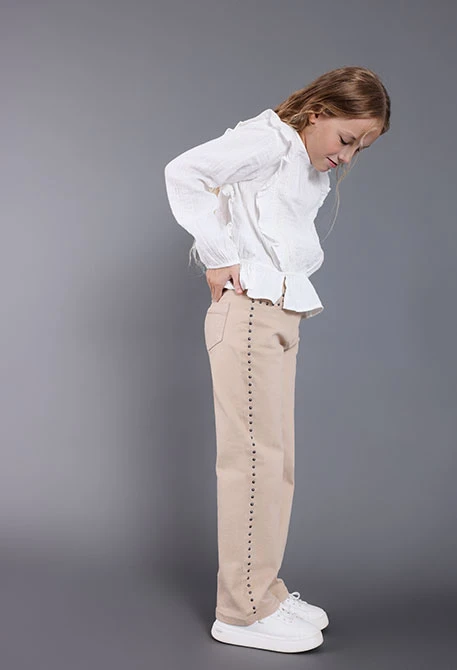 Beige Mädchenhose