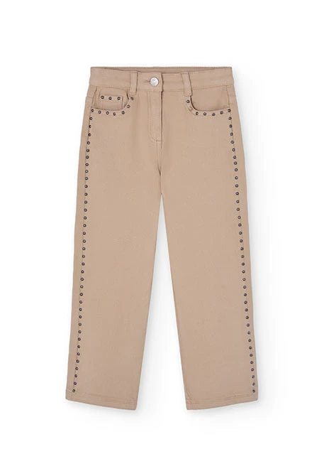 Pantalón niña beige