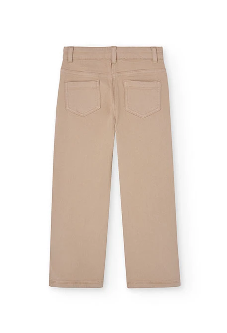 Pantalón niña beige