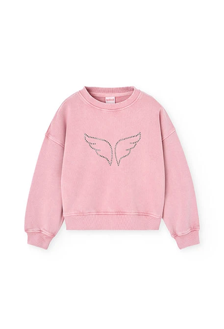 Girl´s pink fleece sweatshirt