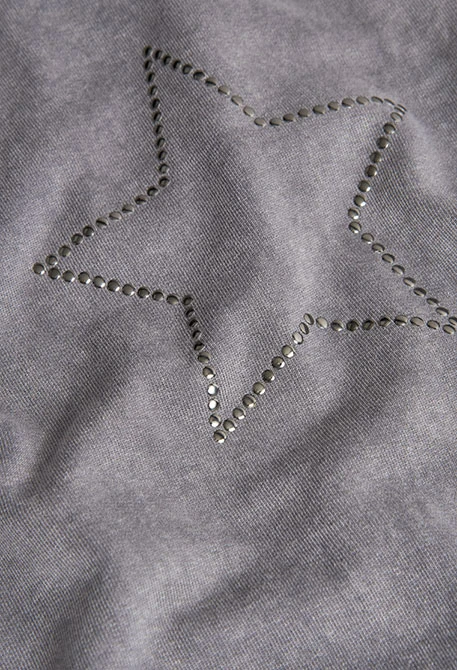 Mädchen-Sweatshirt aus grauem Fleece