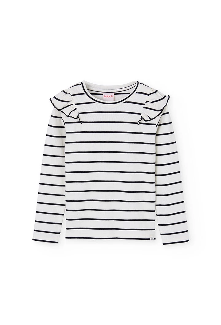 Mädchen T-Shirt schwarzer Punkt