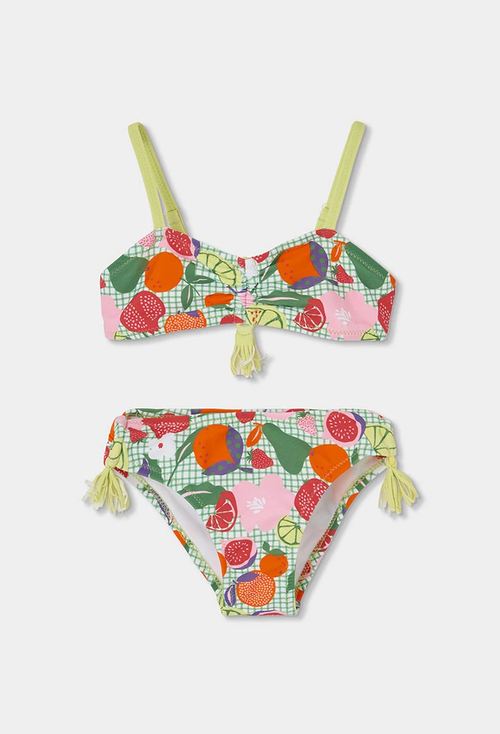 Bikini estampado frutas niña