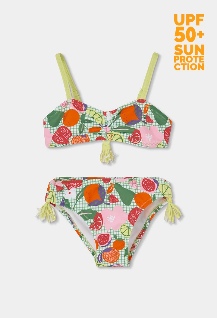 Bikini imprimé fruits fille UPF50+