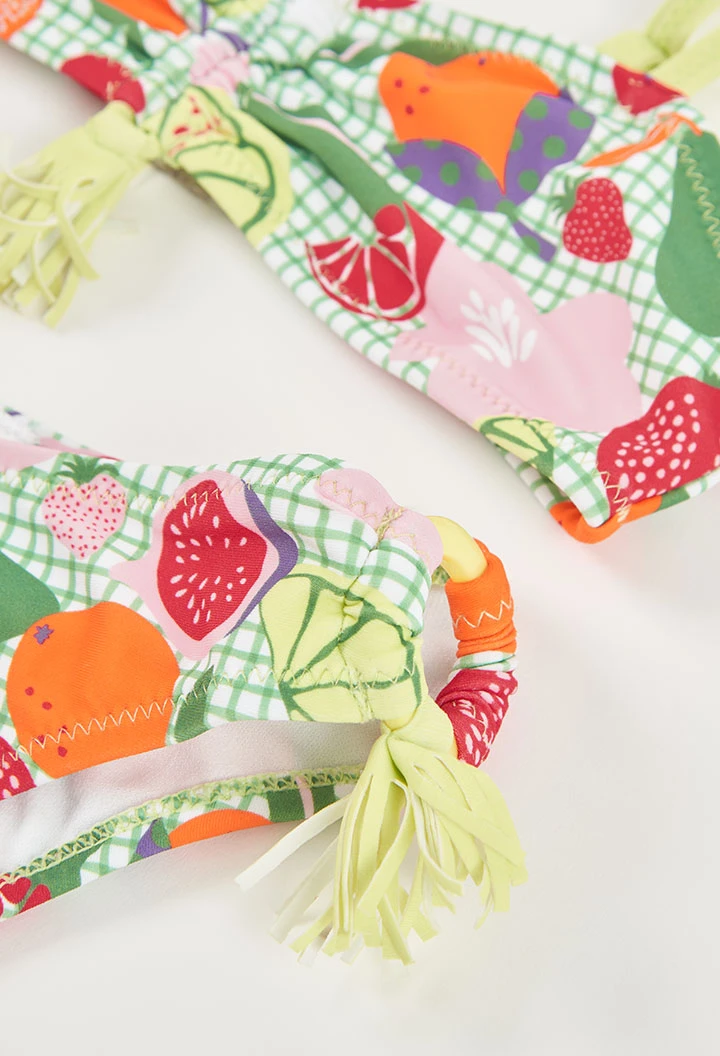 Bikini estampado frutas niña