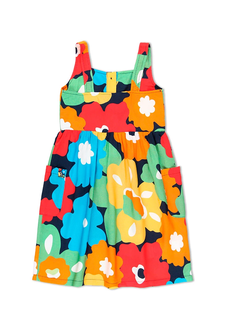 Robe en viscose fleurs pour fille