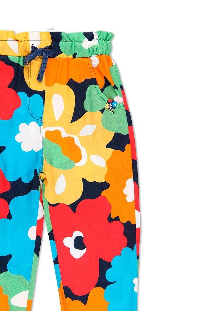 Pantalon fleurs pour fille