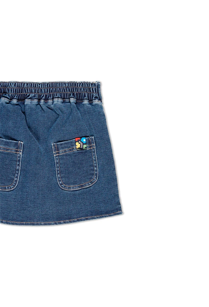 Jupe en jean stretch maille pour fille