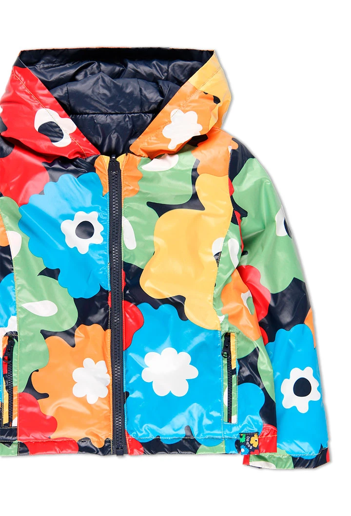 Parka en toile technique pour fille