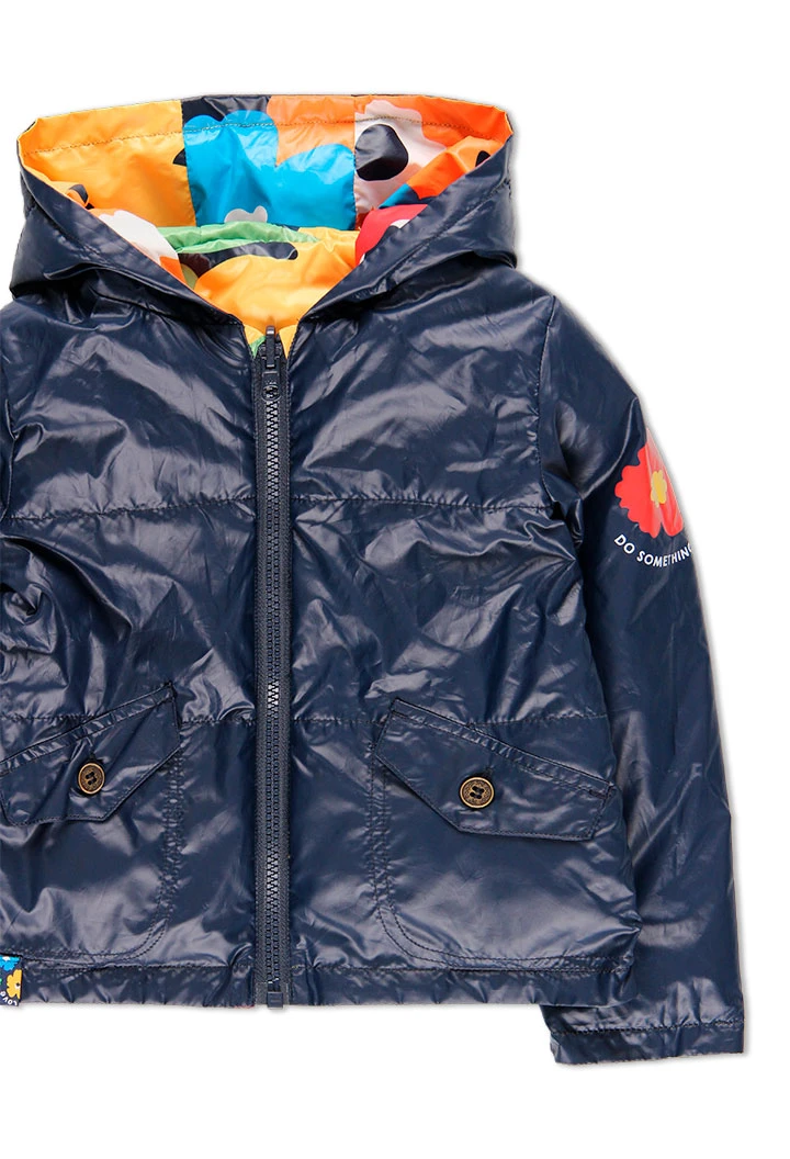 Parka en toile technique pour fille