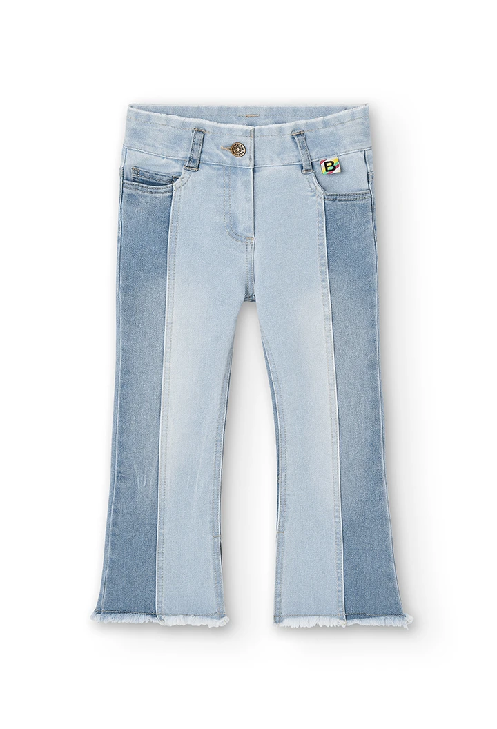 Denim stretch trousers for girl