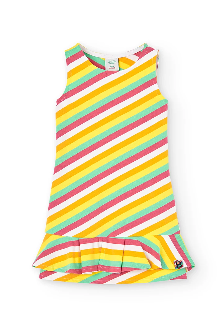 Kleid gestrickt gestreift für mädchen