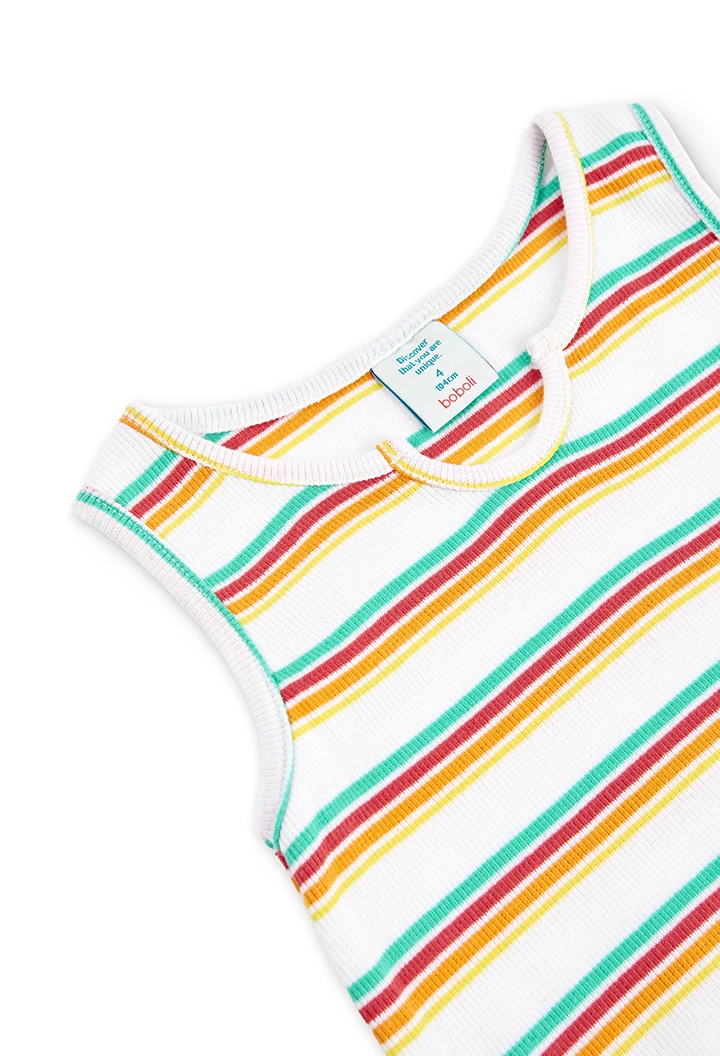 Vestit canalé llistat de nena