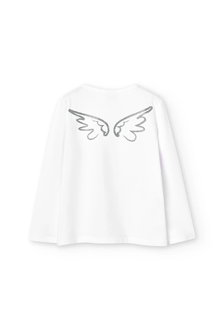 Camiseta malha elástica para menina